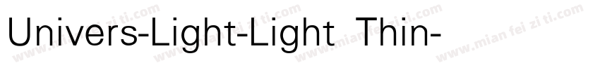 Univers-Light-Light Thin字体转换